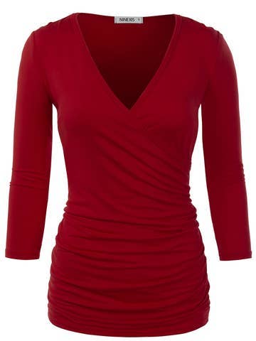 Tank Tops Deep V-Neck Surplice Wrap