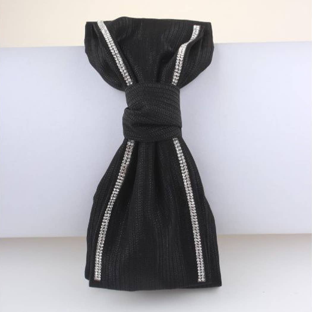 Bow Tie with Rhinestone Edge Designed Headband
