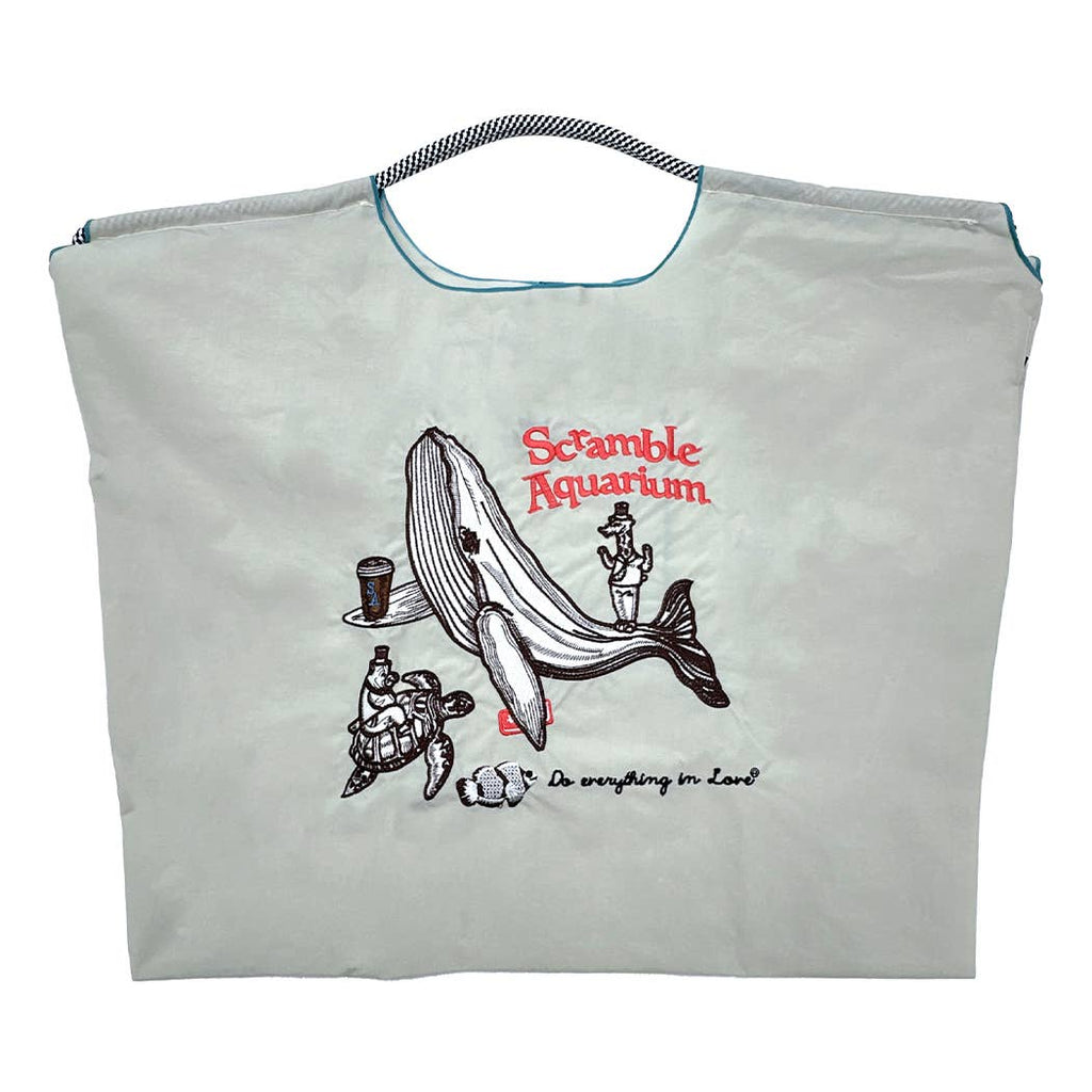 Scramble Aquarium Embroidery Light Weigh Handbag