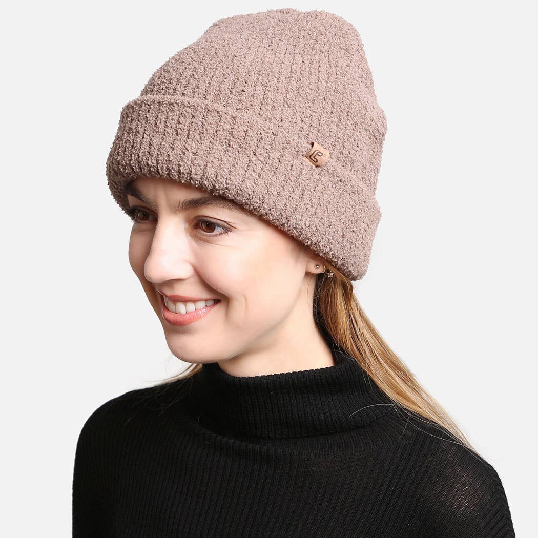 Solid Luxury Soft Double Layered Knitted Beanie