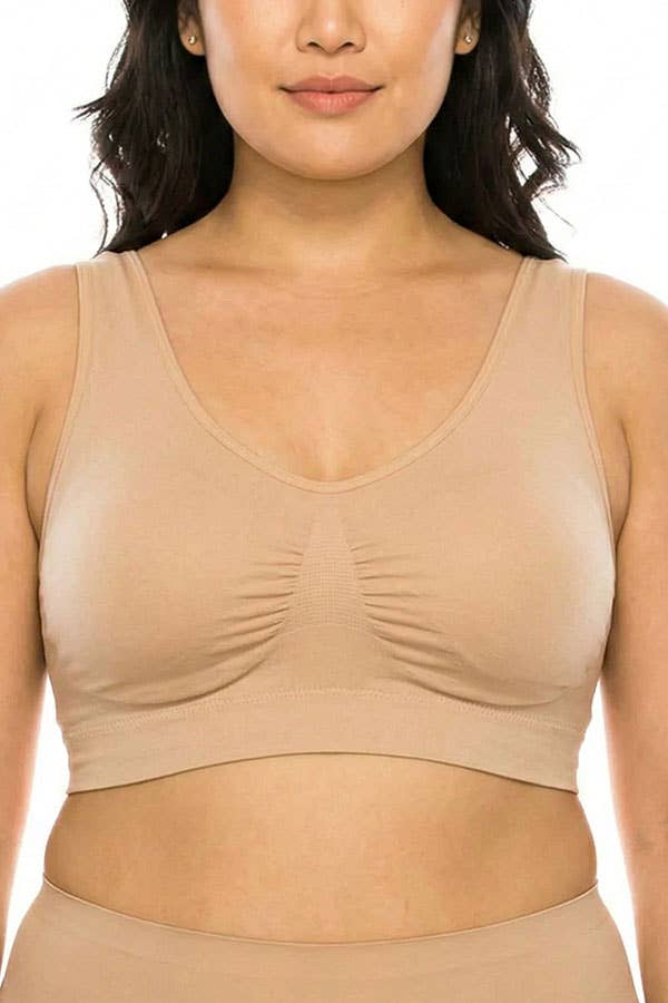 Comfortable  Microfiber Fabric Seamless Bra-YM-SB-72147