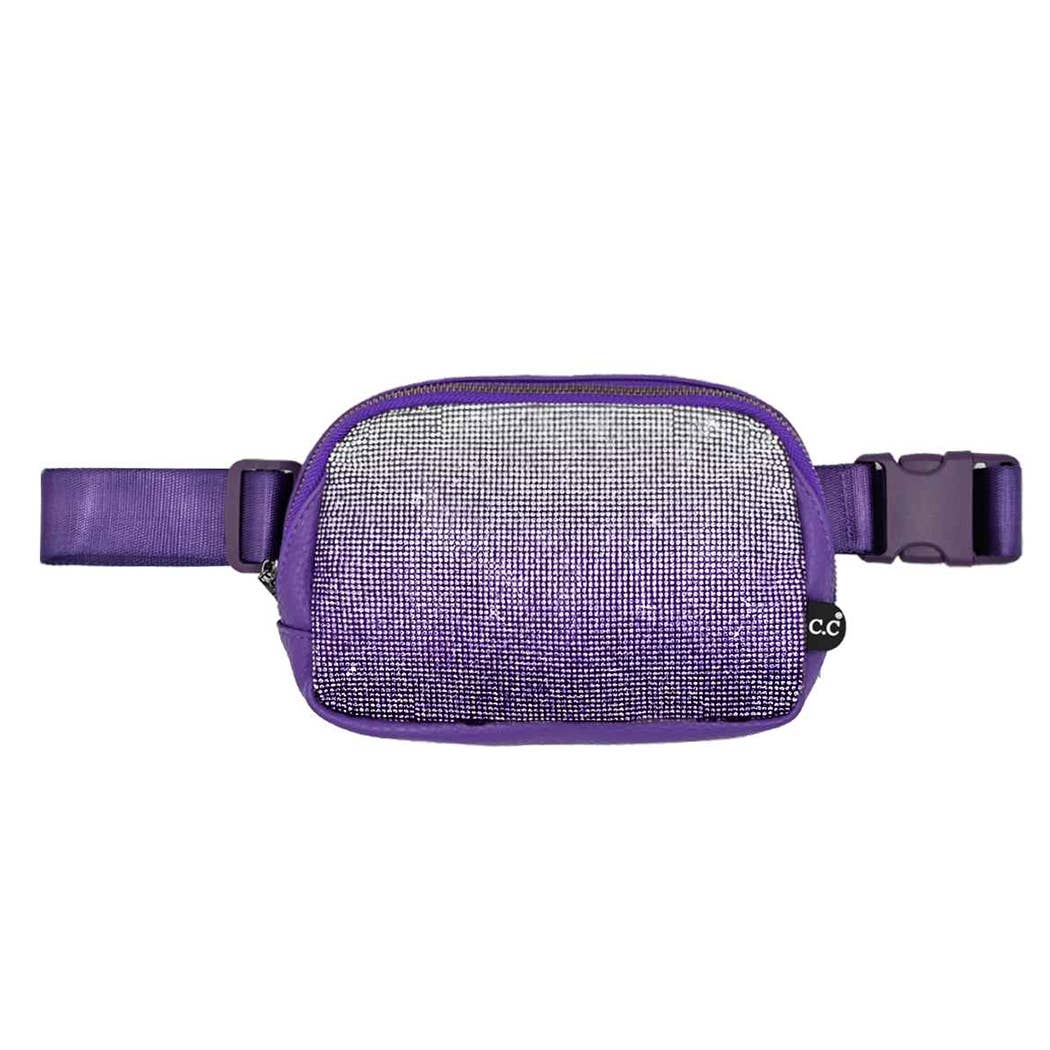 Ombre Rhinestone Fanny Pack Belt Bag