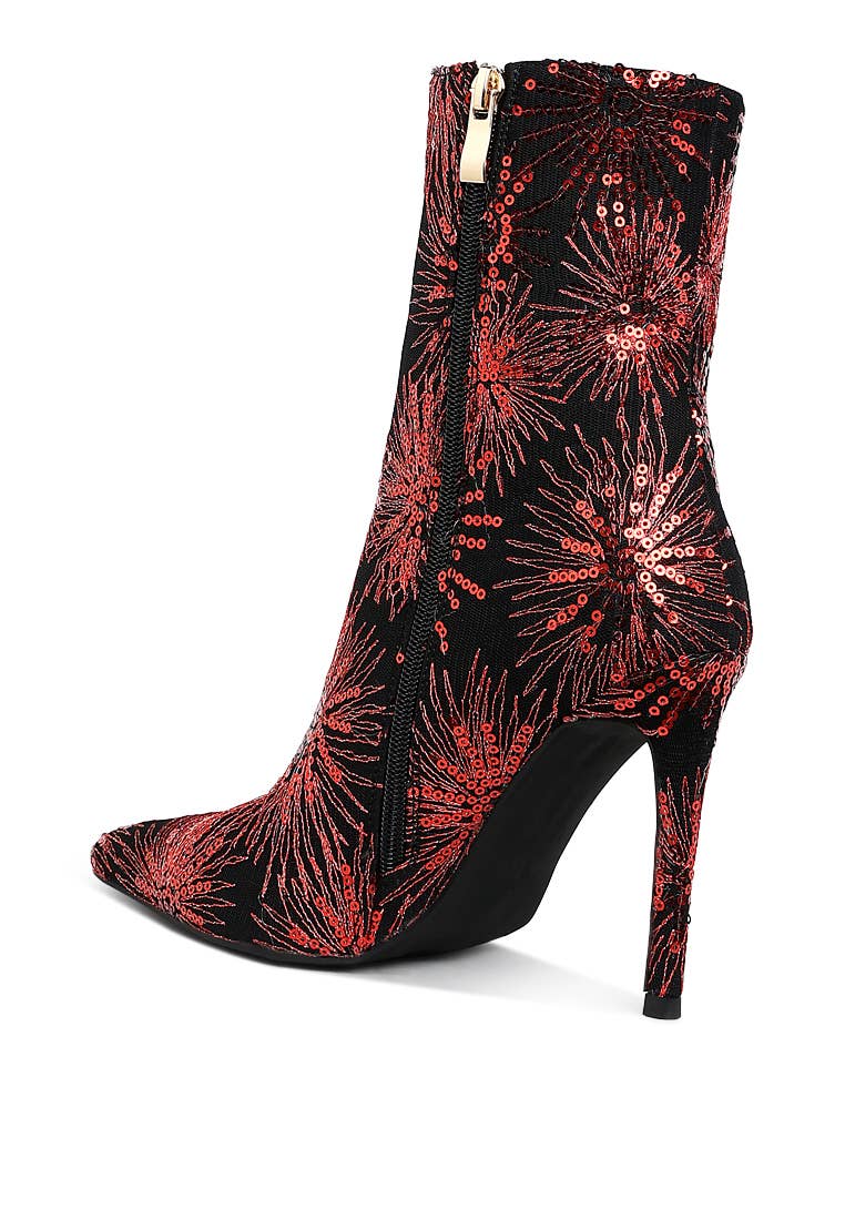 Oleander Sequin Embellished Stiletto Boots