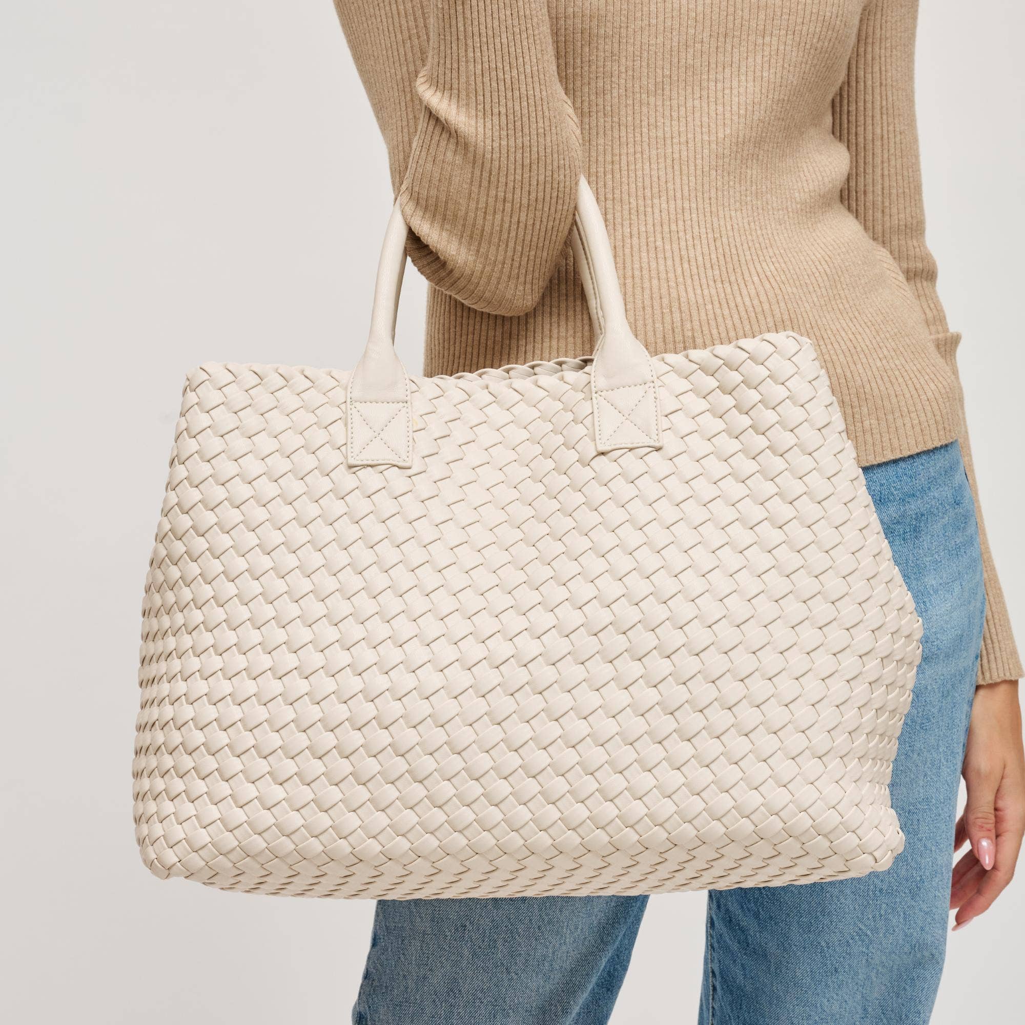 Ithaca Woven Vegan Leather Tote