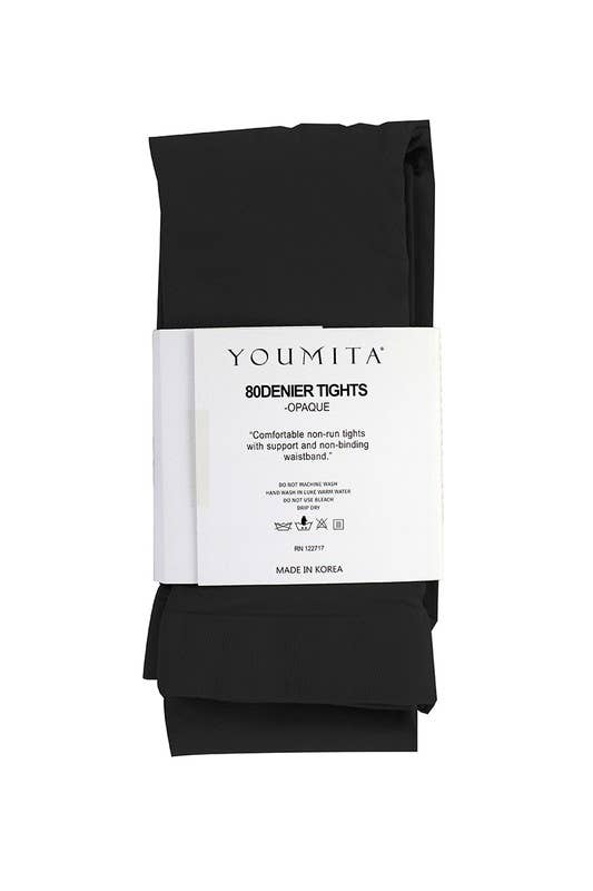 Non-run Opaque Tights with Non-binding Waistband-YM-ST-11011