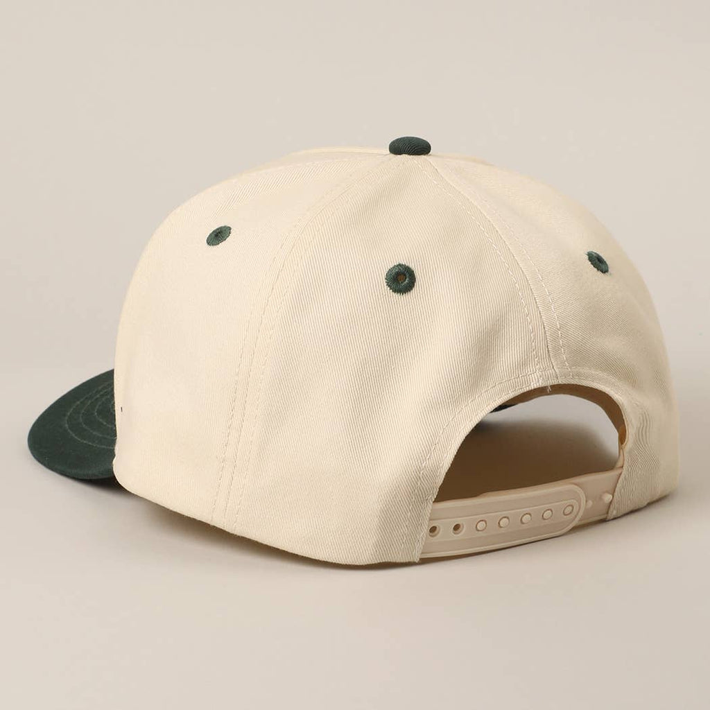 Solid Two-Tone Cotton 5 Panels Baseball Cap