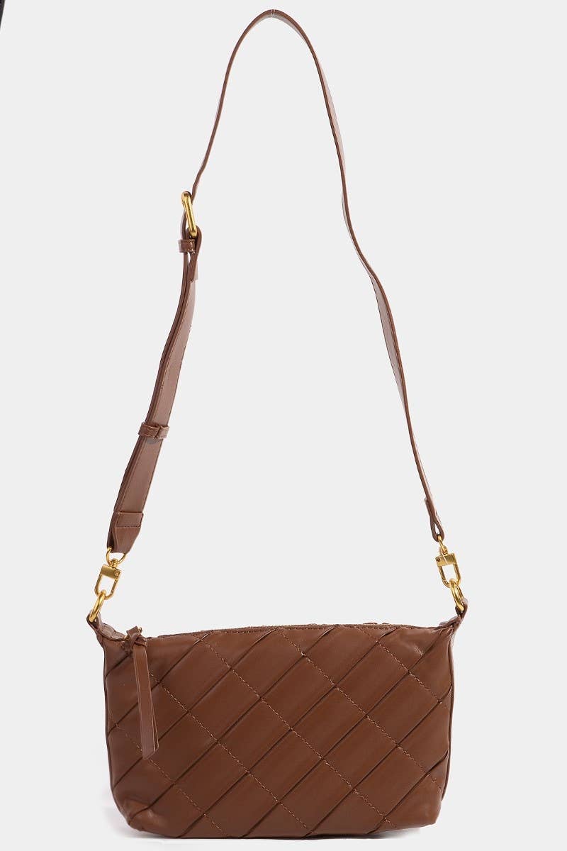 Leather Woven Hand Bag