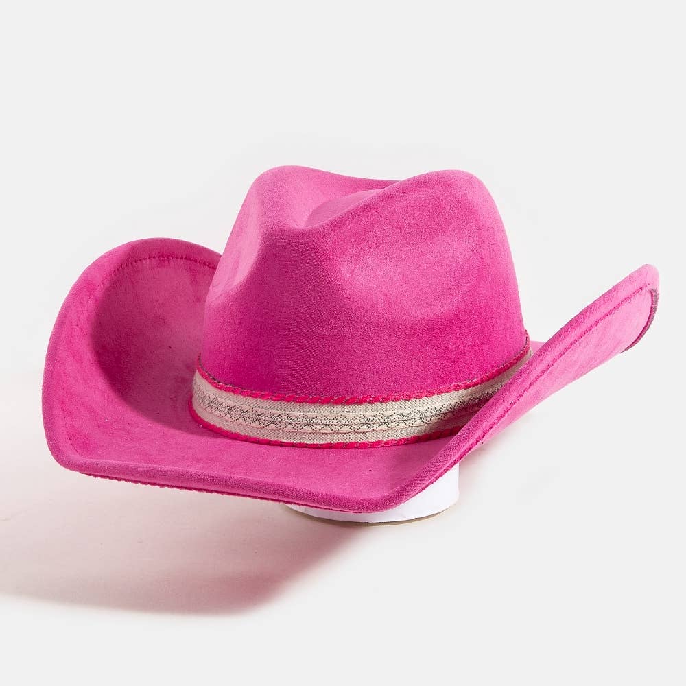 Zig Zag Pattern Band Cowboy Hat