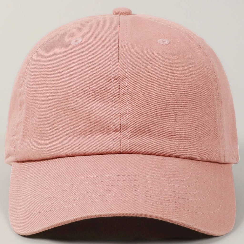 Stone Washed Cotton Solid Color Baseball Cap