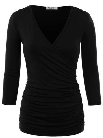 Tank Tops Deep V-Neck Surplice Wrap