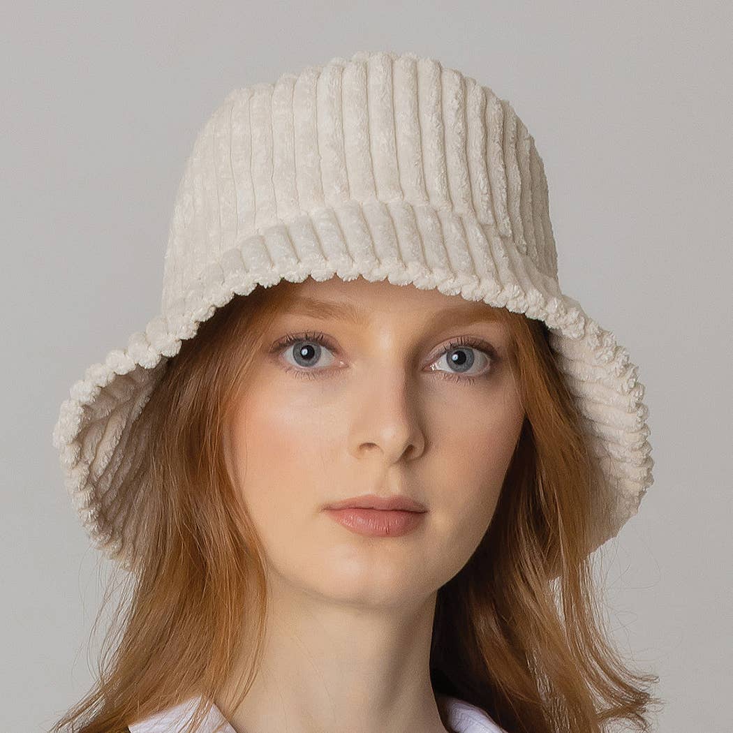 Solid Corduroy Bucket Hat
