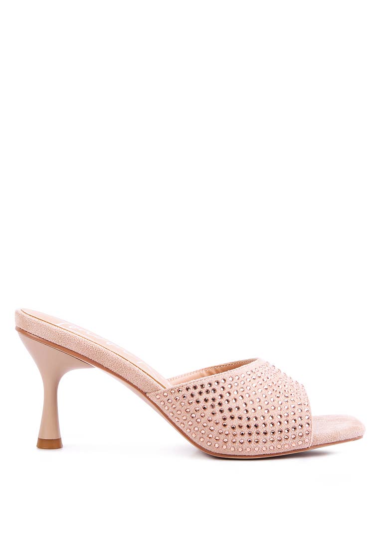 Imprint Diamante Stud Slip On Sandals