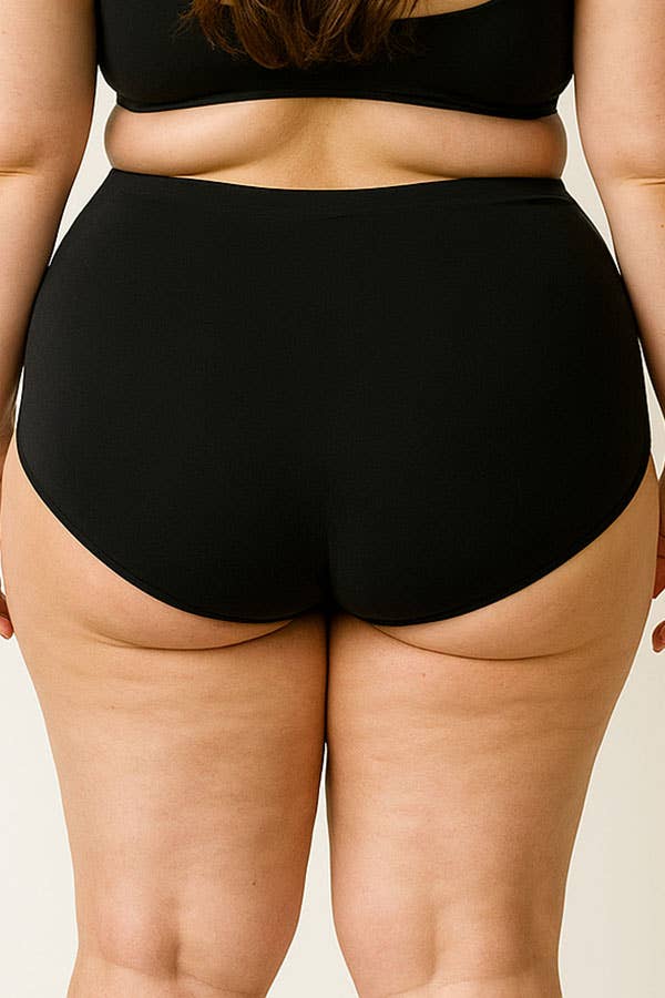 Plus Size Laser Cut Seamless Panty - 6 Color-90079-PTY-6-C01