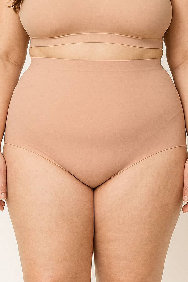 Plus Size Laser Cut Seamless Panty - 6 Color-90079-PTY-6-C01