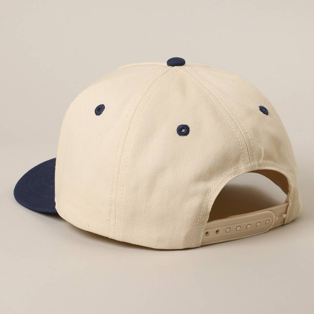 Solid Two-Tone Cotton 5 Panels Baseball Cap