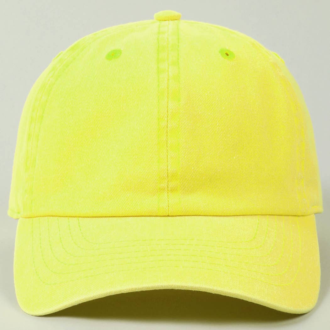 Stone Washed Cotton Solid Color Baseball Cap