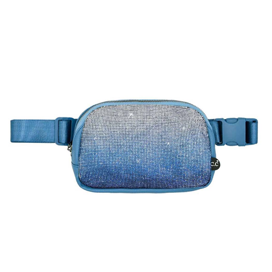 Ombre Rhinestone Fanny Pack Belt Bag