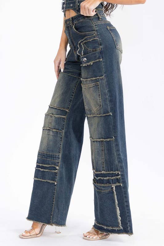 Denim Jeans Wide Legs Pant