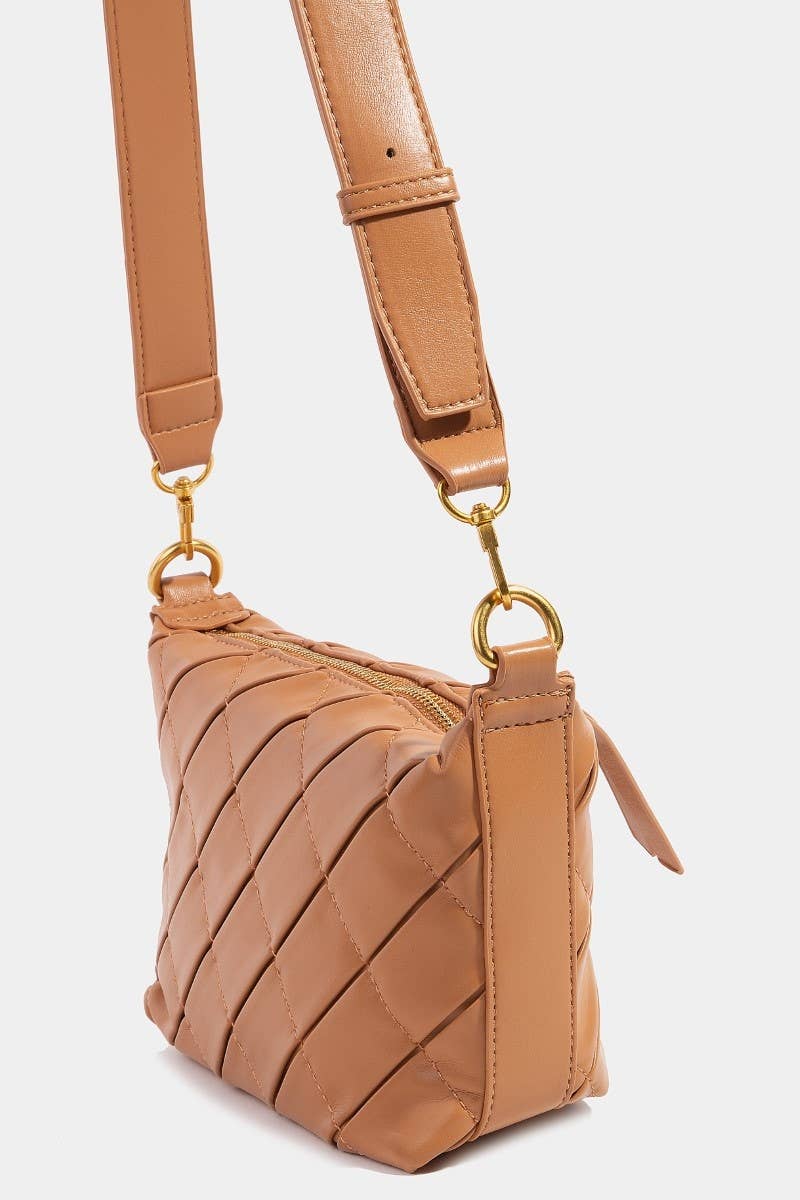Leather Woven Hand Bag