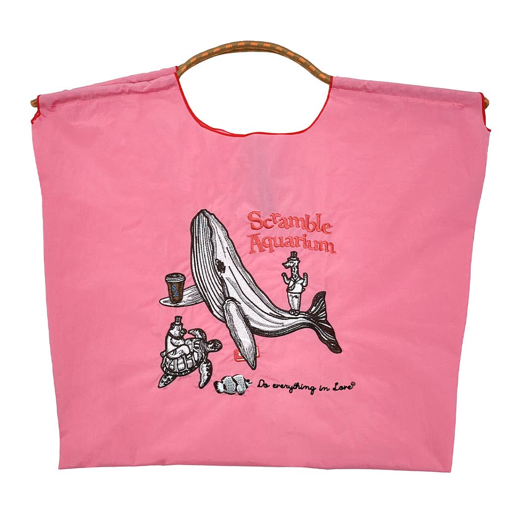 Scramble Aquarium Embroidery Light Weigh Handbag