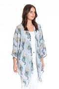 Urban Seashells Print - Handkerchief Kimono