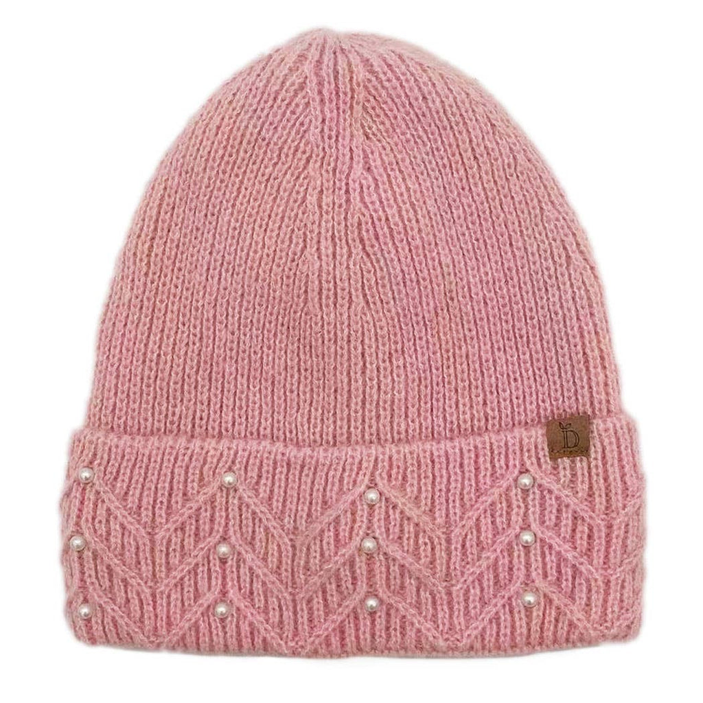 Women's Solid Color Peal Knitted Beanie Hat