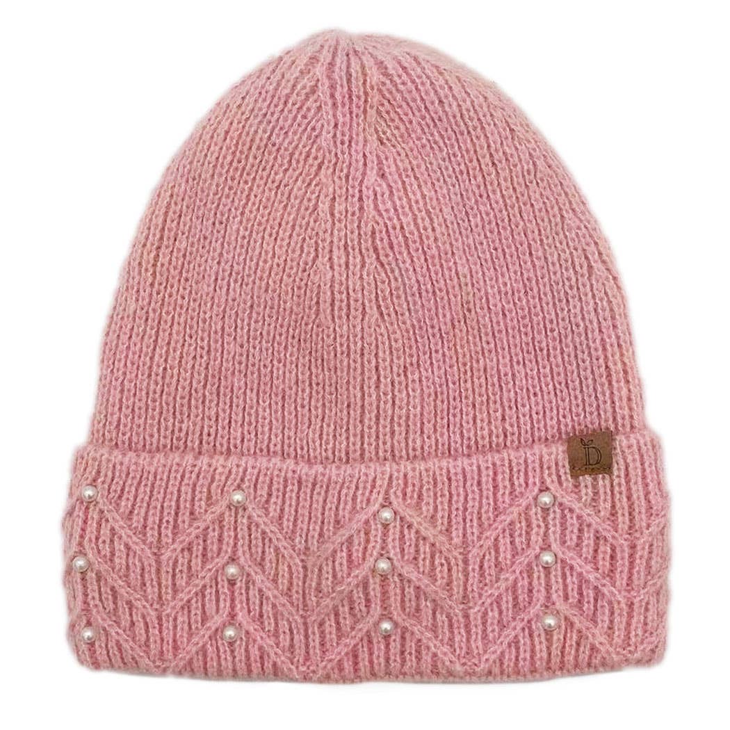 Women's Solid Color Peal Knitted Beanie Hat
