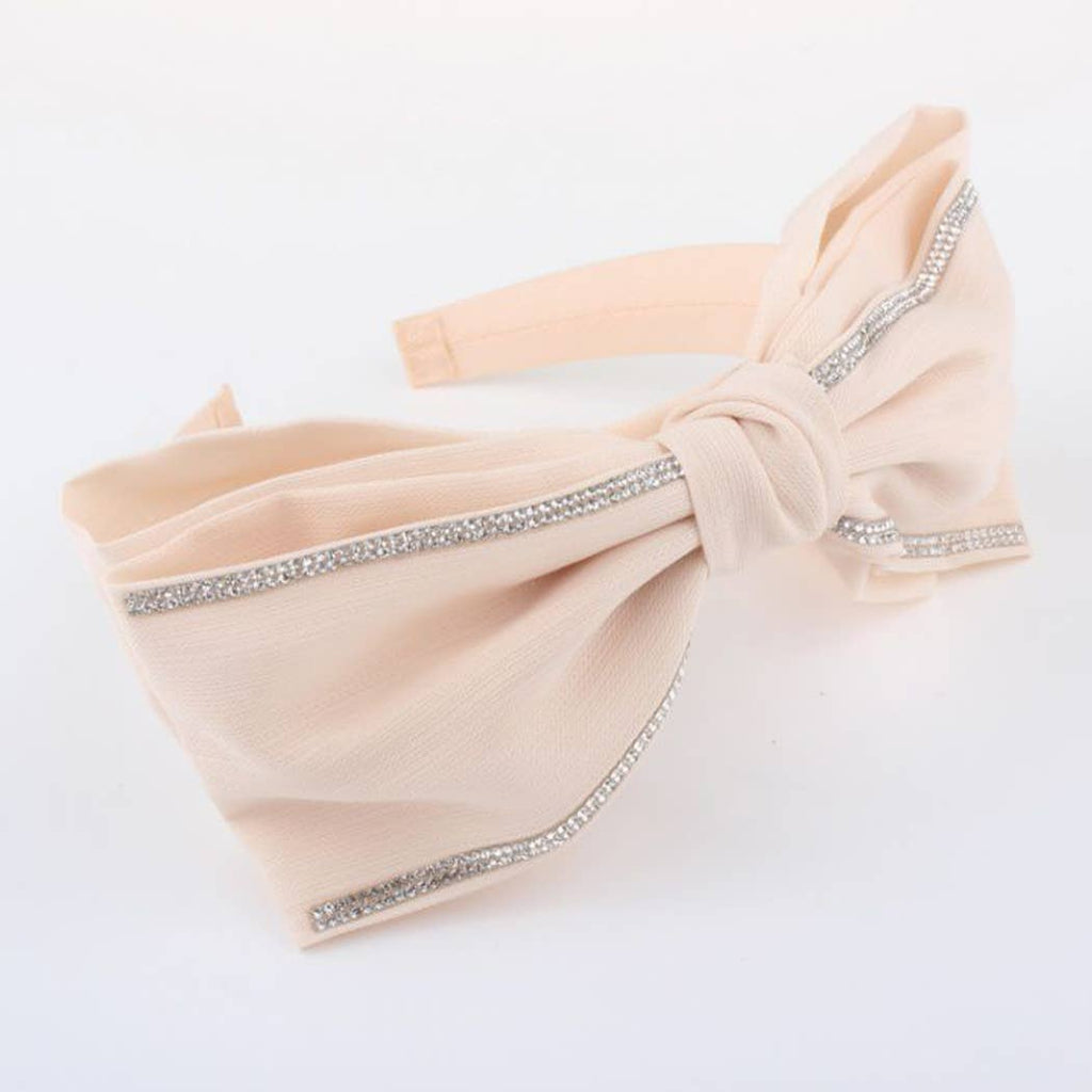 Bow Tie with Rhinestone Edge Designed Headband
