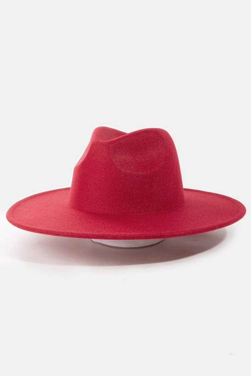Flat Brim Fedora Fashion Hat