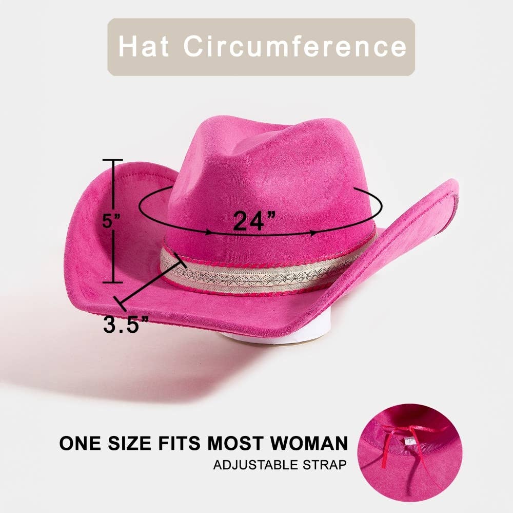Zig Zag Pattern Band Cowboy Hat