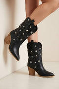 STAR STUD EMBELLISHED WESTERN BOOTS