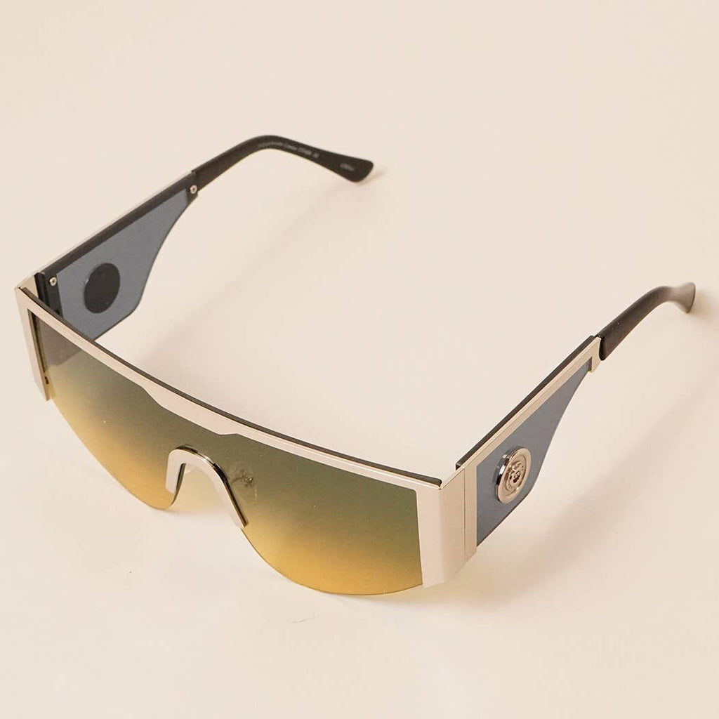 Assorted Acetate Shield Fashion Sunglasses