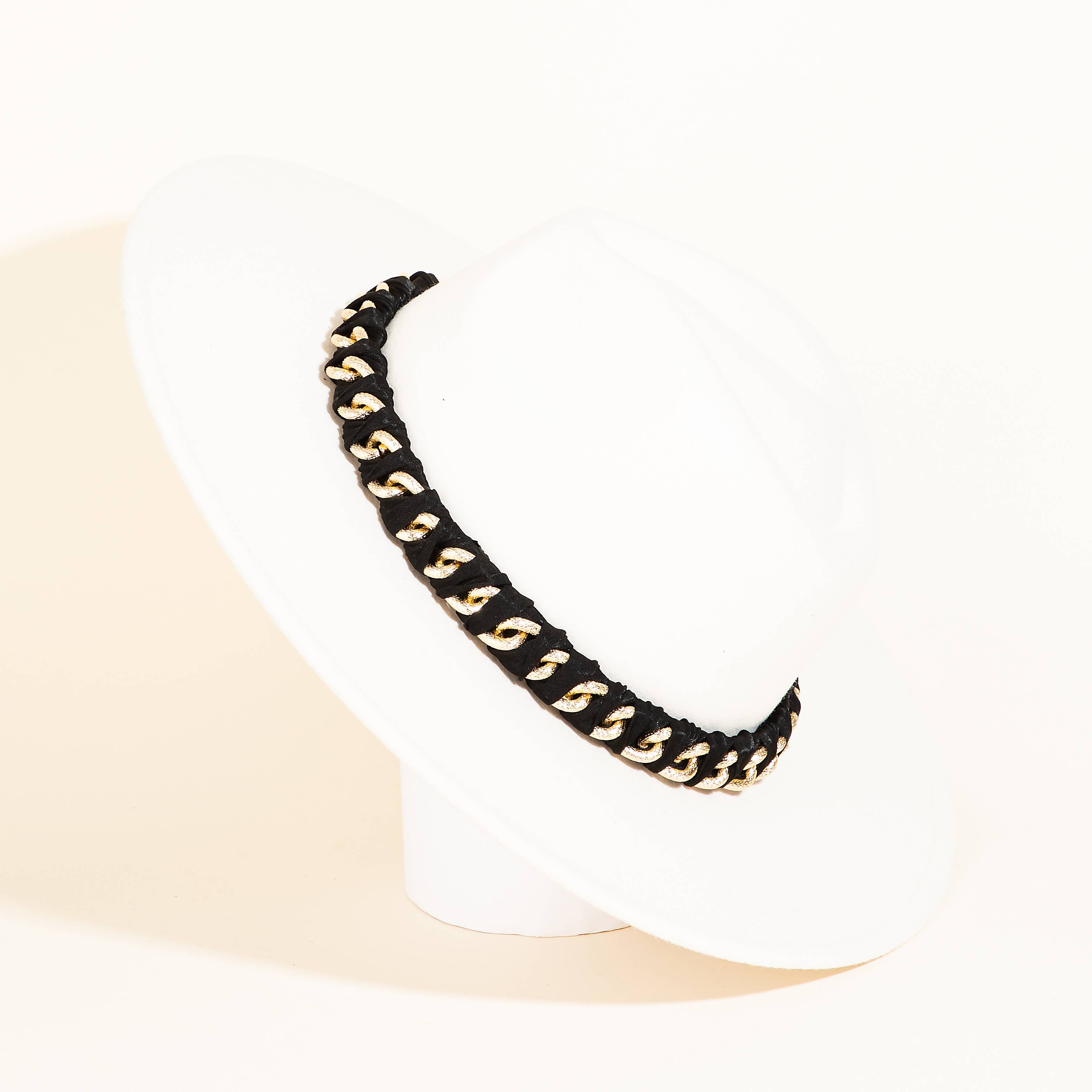 Chain Strap Fedora Fashion Hat