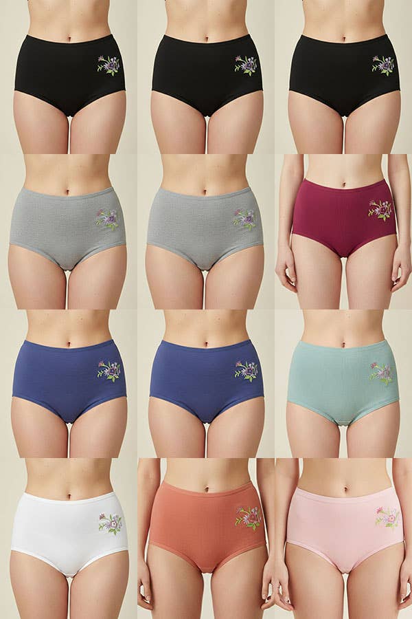 Youmita Flower Embroidery Mama Panty-532-PTY-12-C03