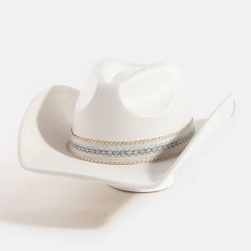 Zig Zag Pattern Band Cowboy Hat