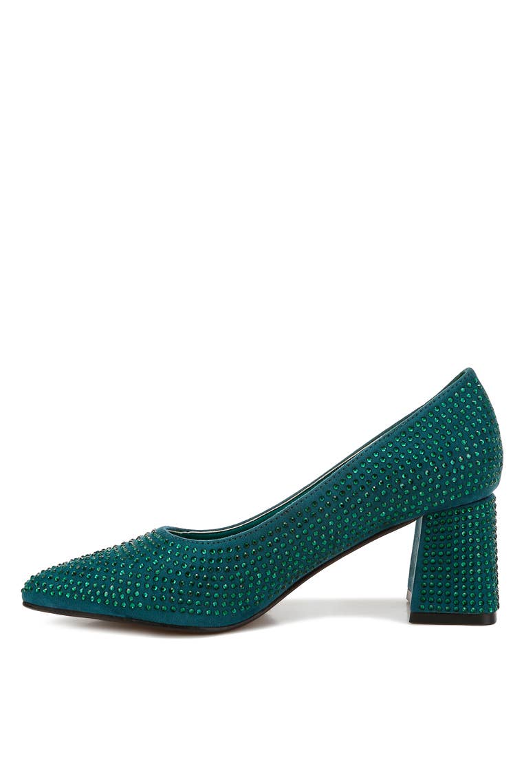 Caspia Rhinestones Embellished Pumps