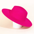 Flat Brim Fedora Fashion Hat