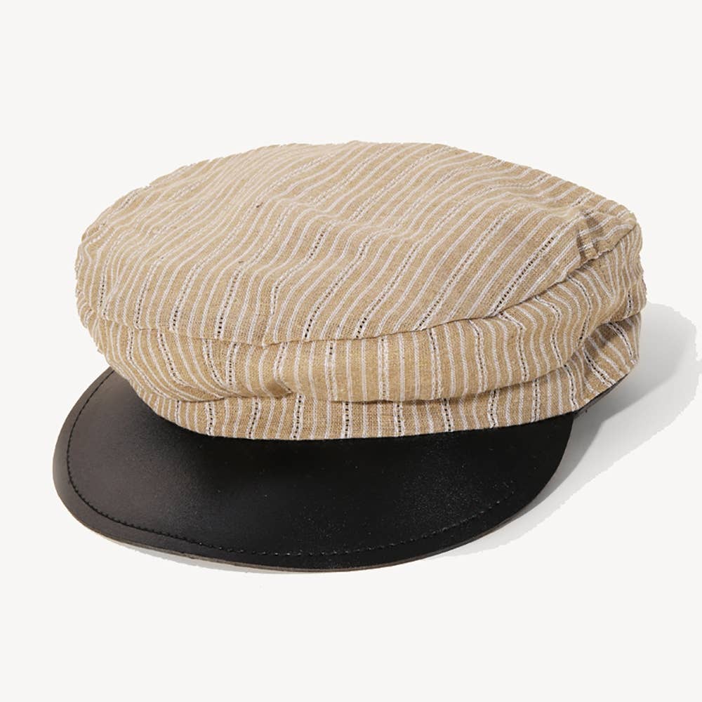 Pin Stripe Cabbie Hat