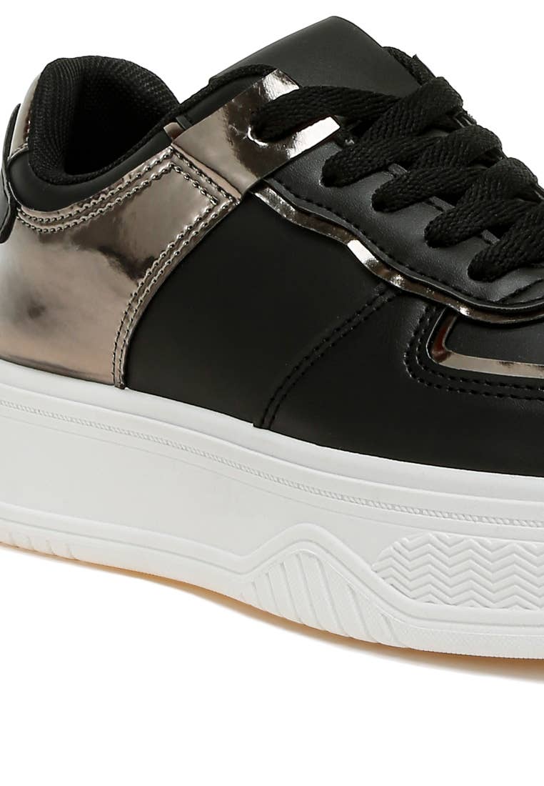 Scouts Metallic Paneling Platform Sneakers