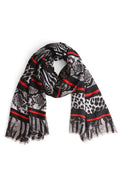 Women's Mixed Animal Print Oblong Scarf