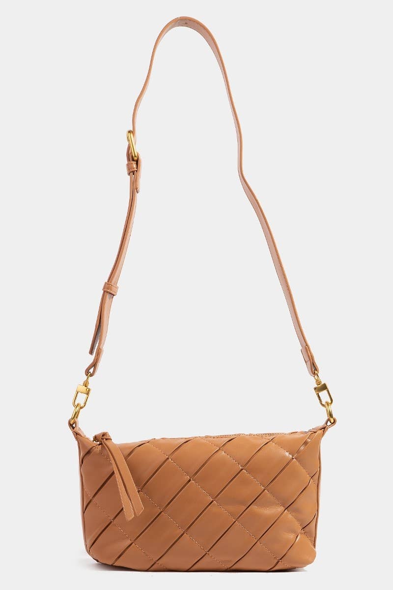 Leather Woven Hand Bag