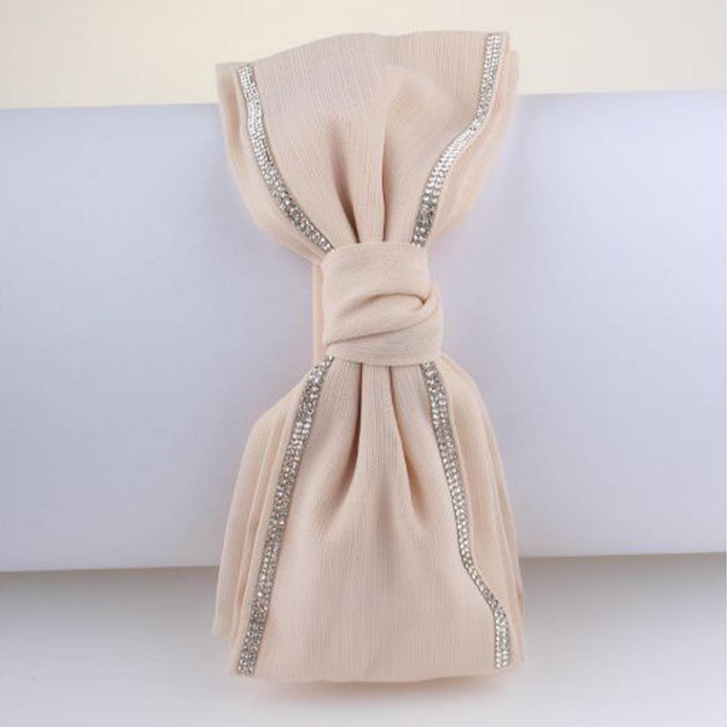 Bow Tie with Rhinestone Edge Designed Headband
