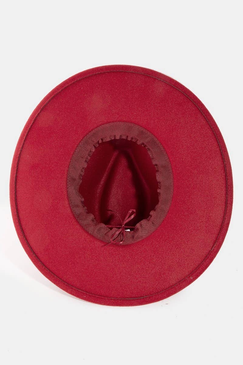 Flat Brim Fedora Fashion Hat