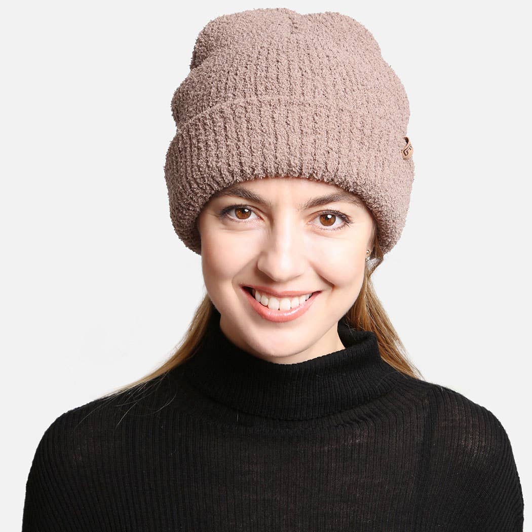 Solid Luxury Soft Double Layered Knitted Beanie