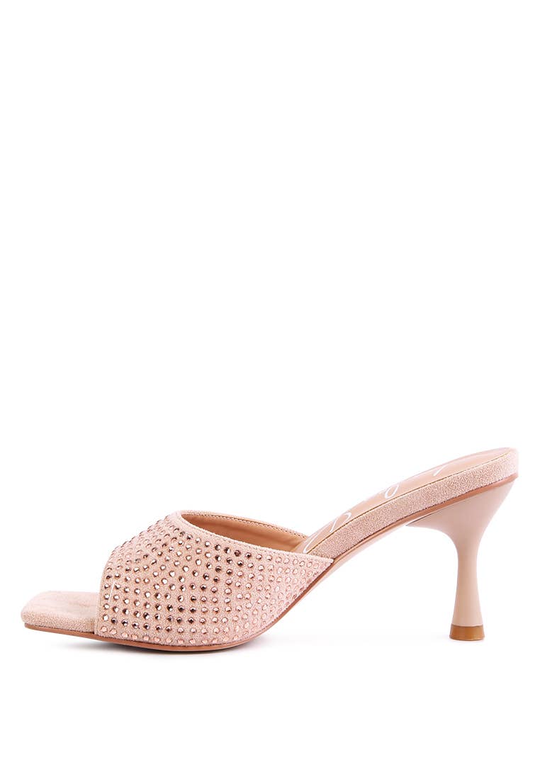 Imprint Diamante Stud Slip On Sandals