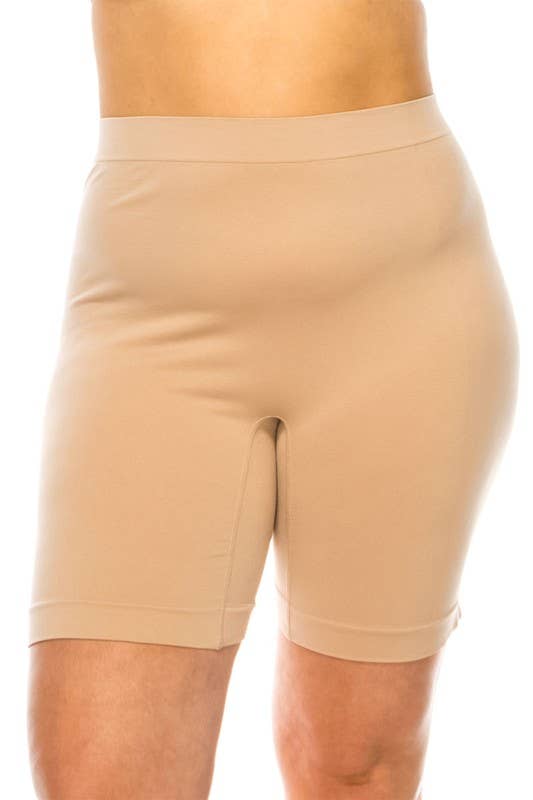 Youmita Solid Free Size  Shorts-Plus Size-YM-72181X-SMS-PLUS