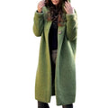 Knit Hooded Long Coat Sweater