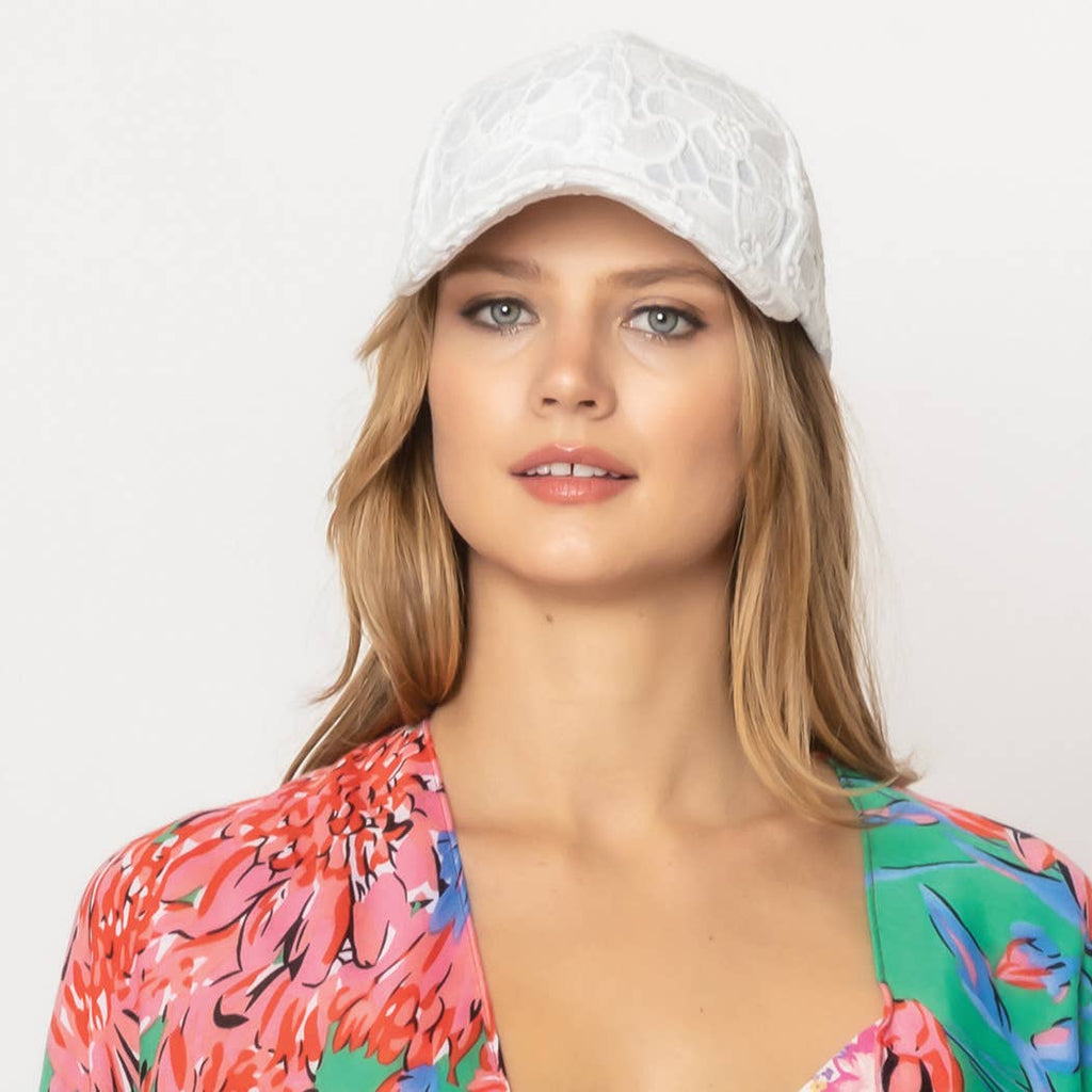Floral Laced Baseball Cap