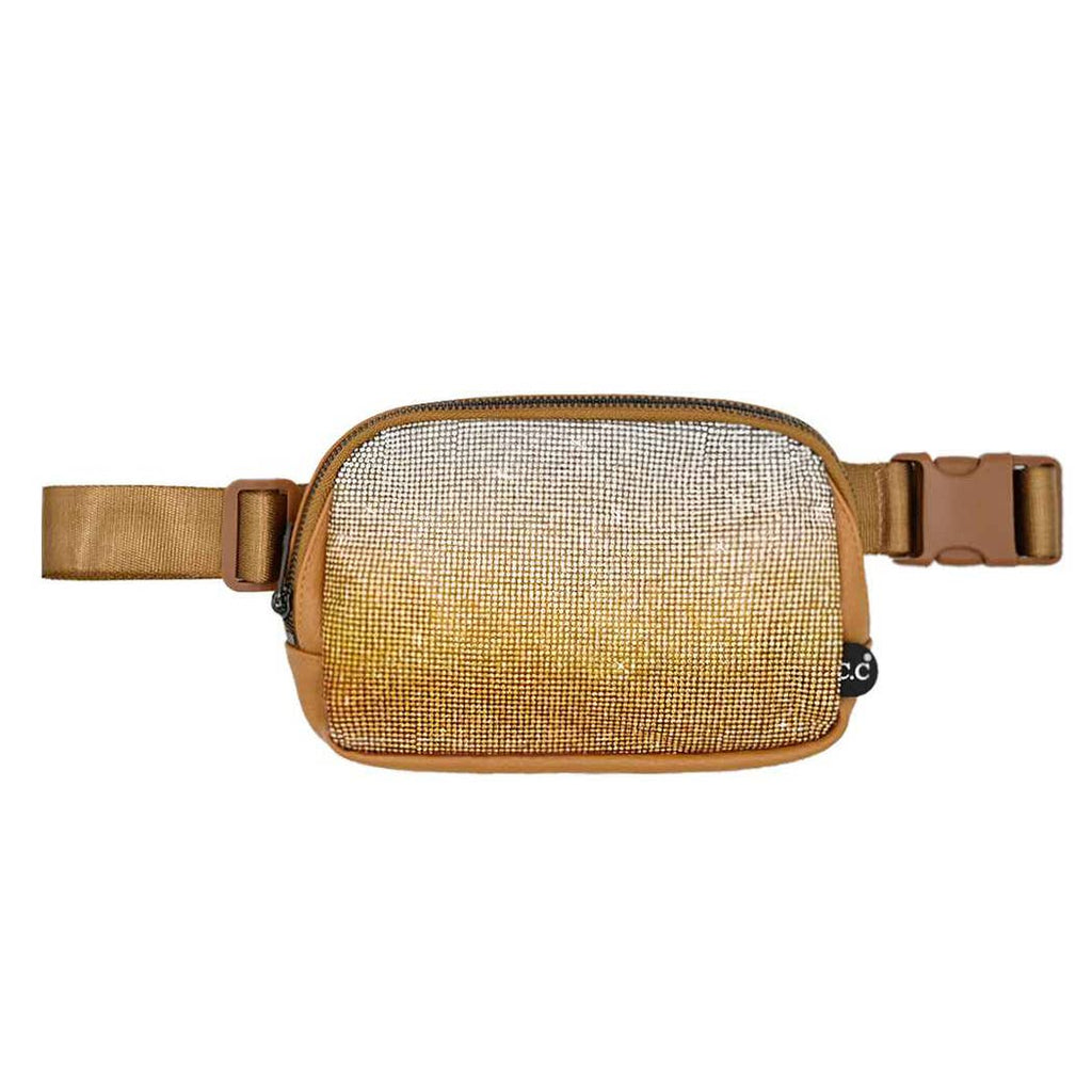 Ombre Rhinestone Fanny Pack Belt Bag