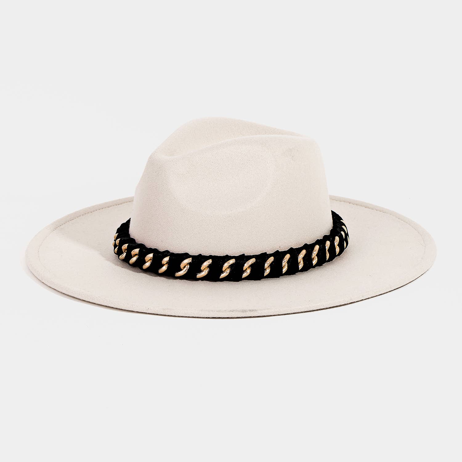 Chain Strap Fedora Fashion Hat